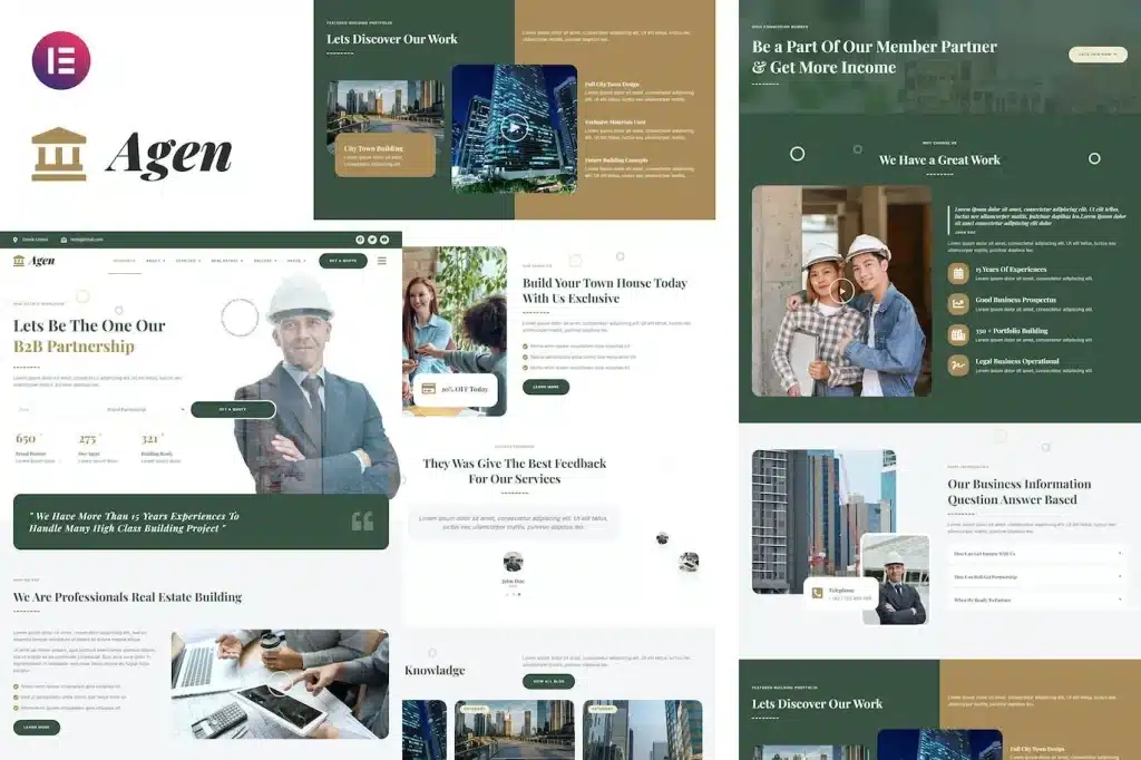 Agen Real Estate & Property Developer Elementor Template Kit