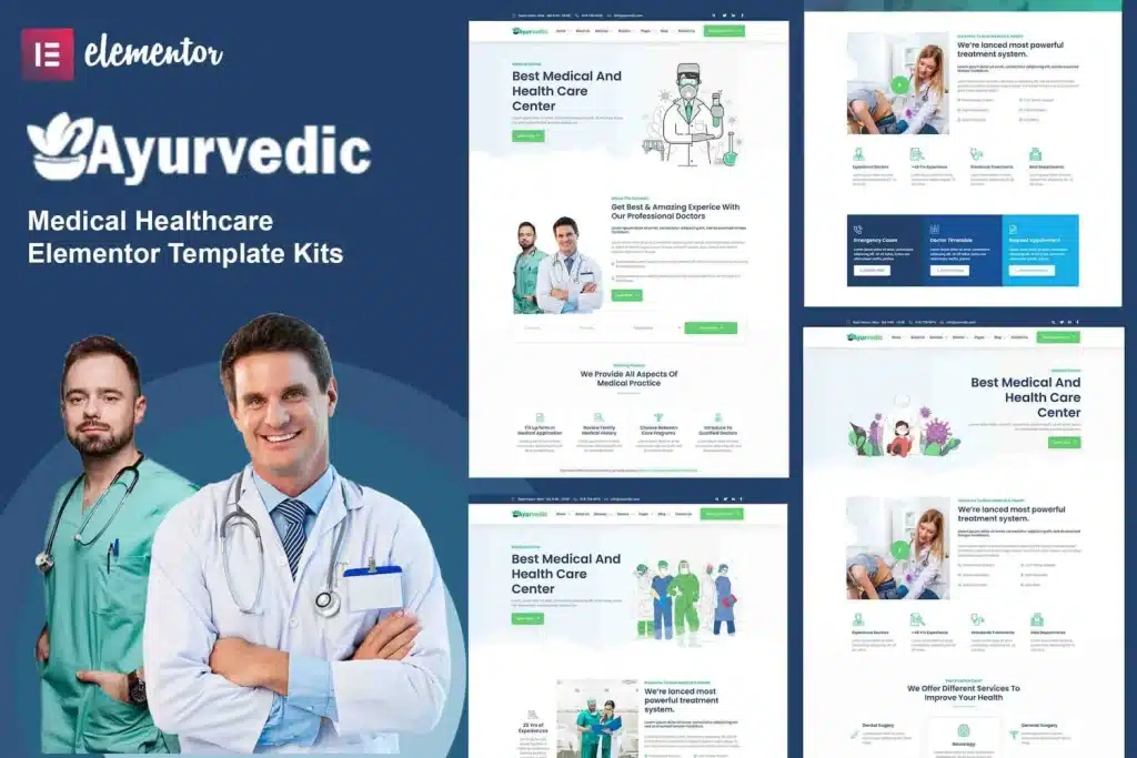 Ayurvedic Medical Healthcare Elementor Template Kits