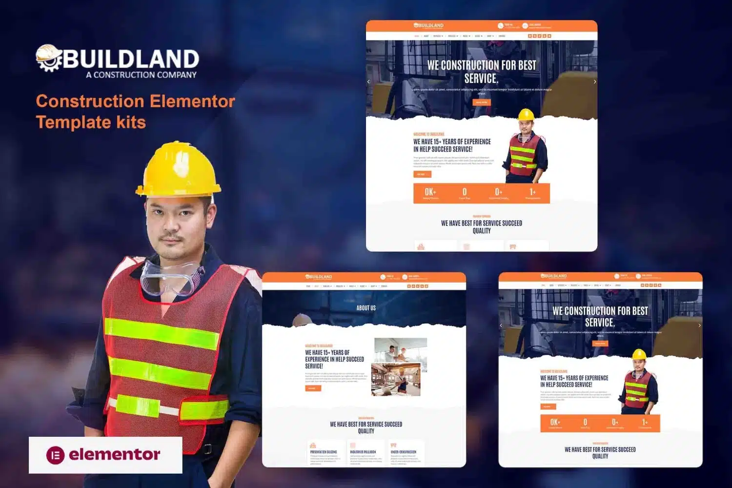 Buildland Construction Business Elementor Template Kit