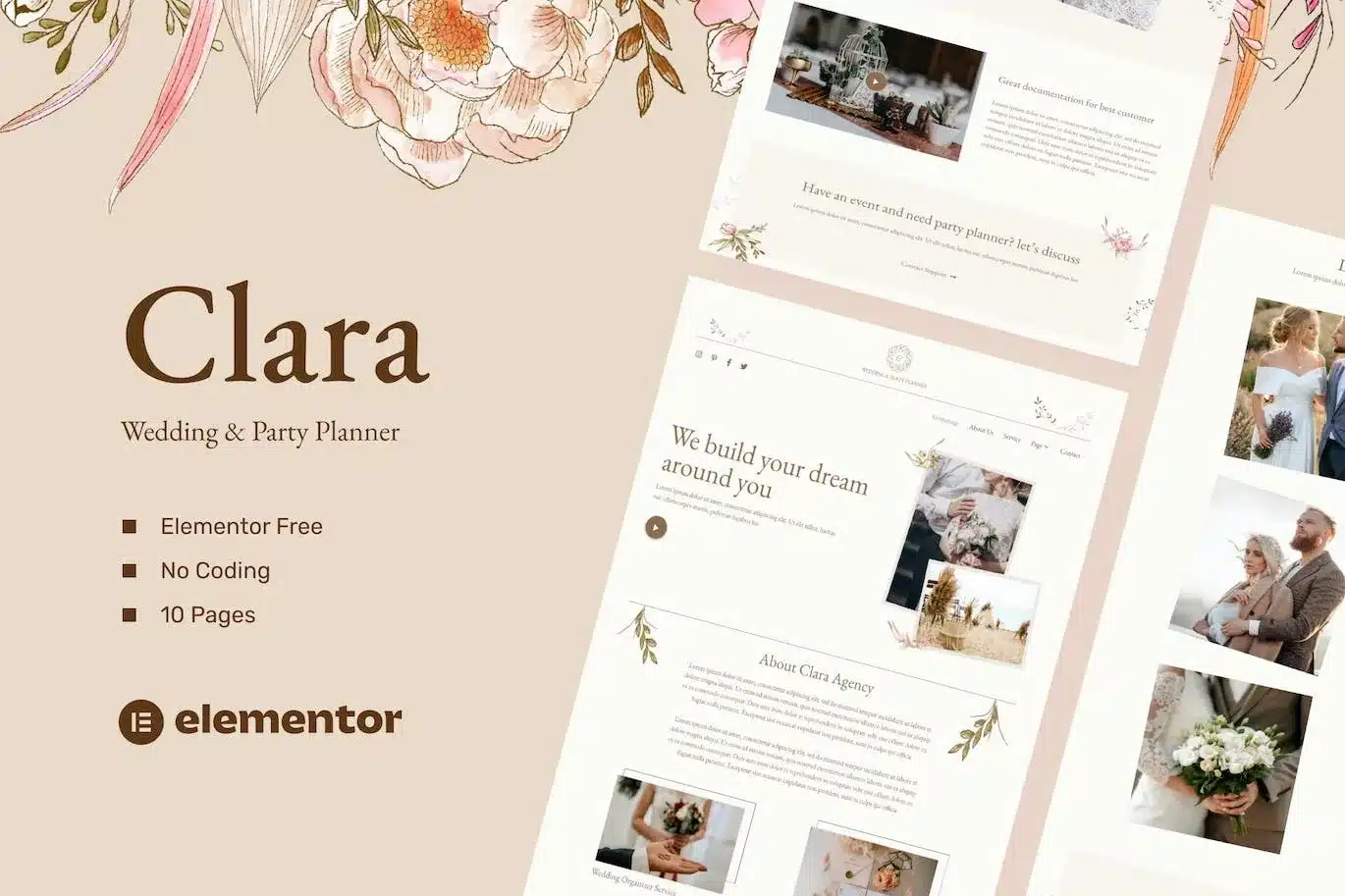 Clara Wedding & Party Planner Template Kits