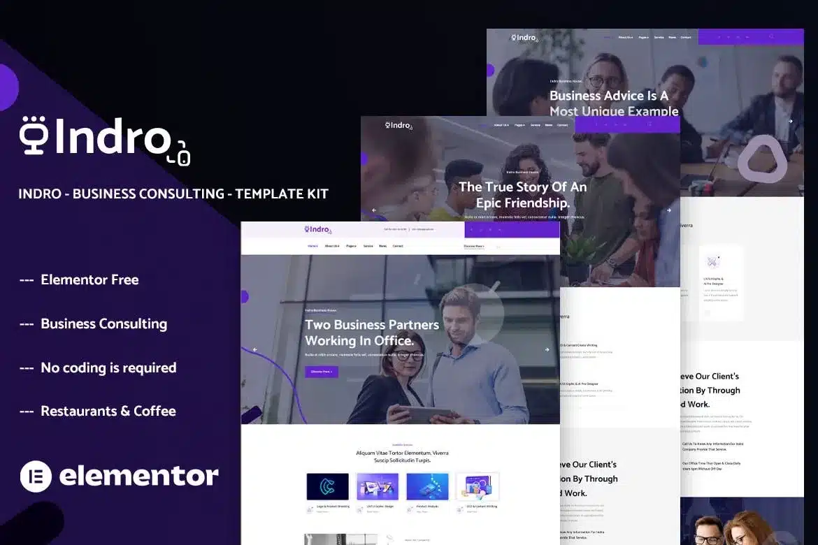 Indro Business Consulting Elementor Template Kit