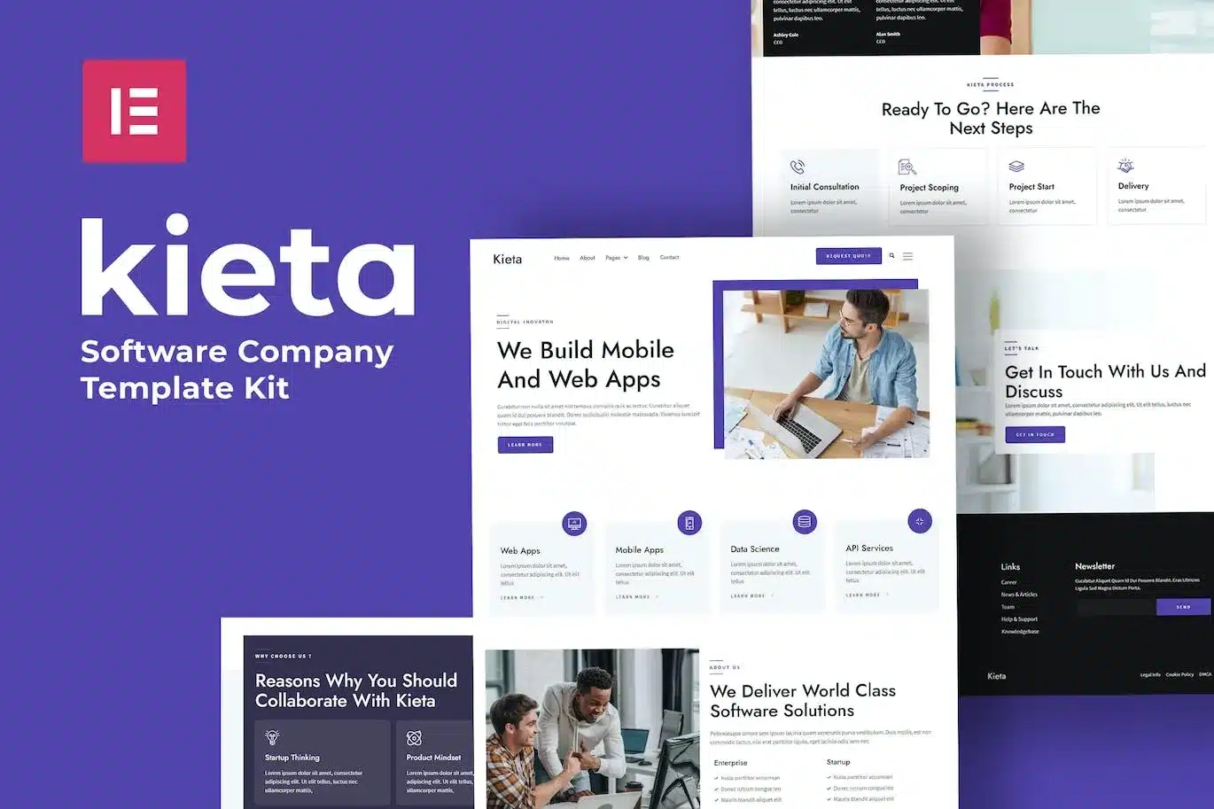 Kieta App & Software Agency Elementor Template Kit