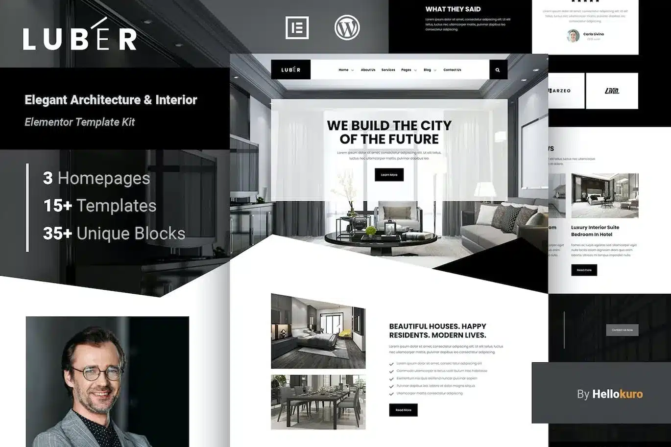 Luber Elegant Architecture & Interior Elementor Template Kit