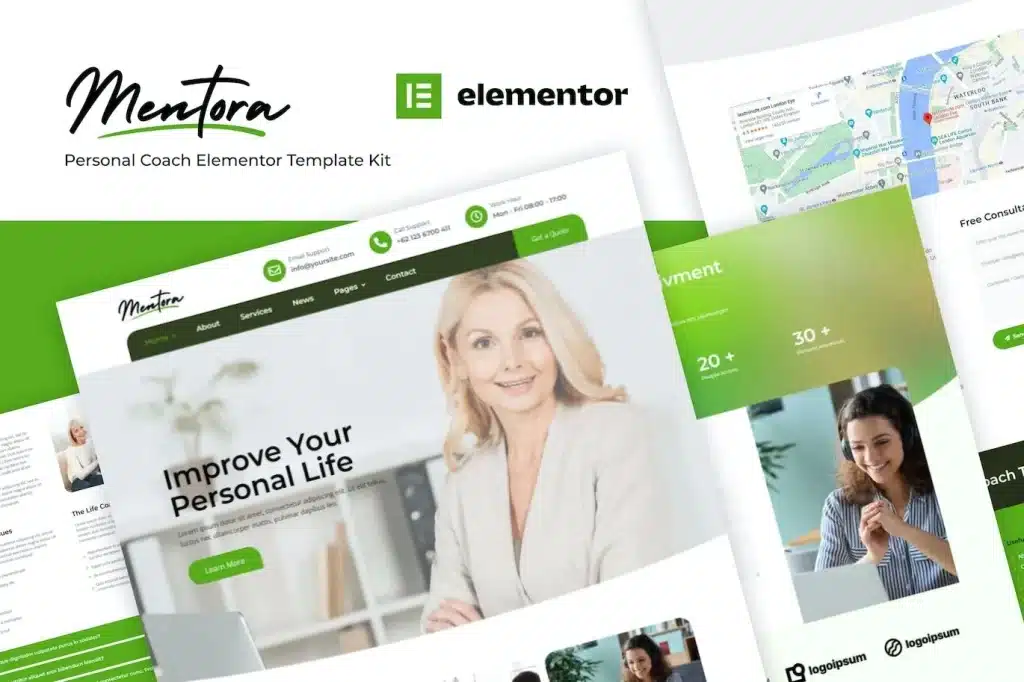 Mentora Personal Coach Elementor Template Kit