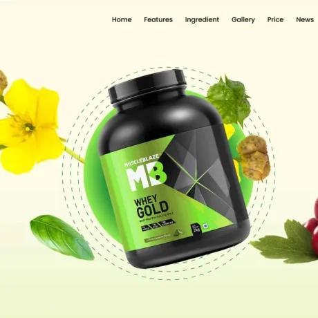 Muscleup- Supplement Landing Page Elementor Template Kit