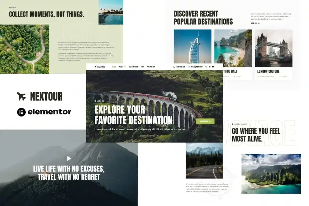 Nextour Tour Guide & Travel Agency Elementor Template Kit