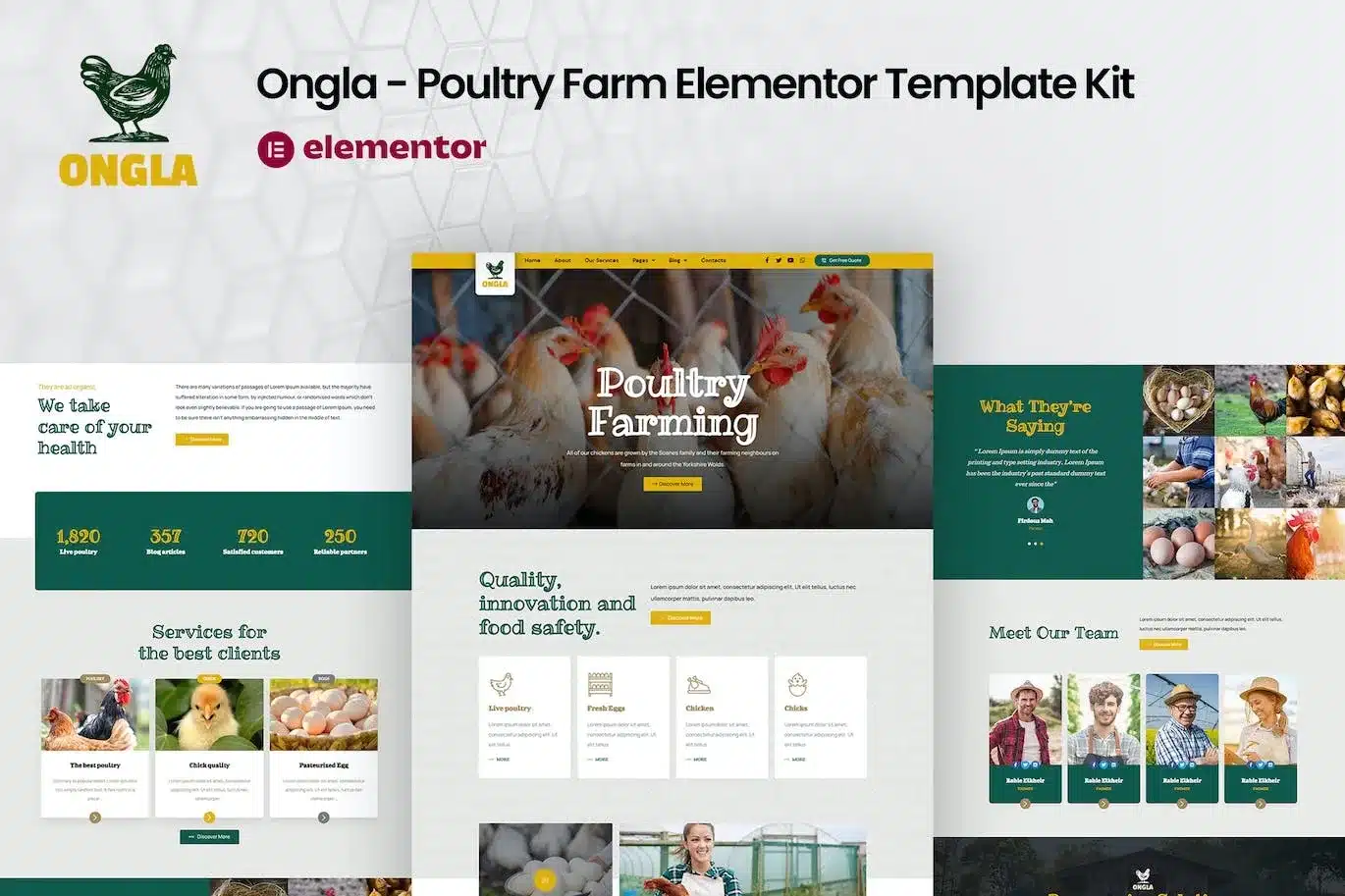 Ongla Poultry Farm Elementor Template Kit