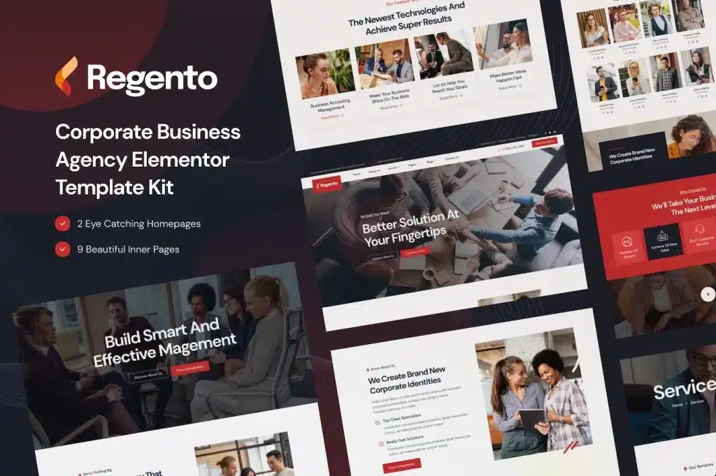 Regento Business Agency Elementor Template Kit