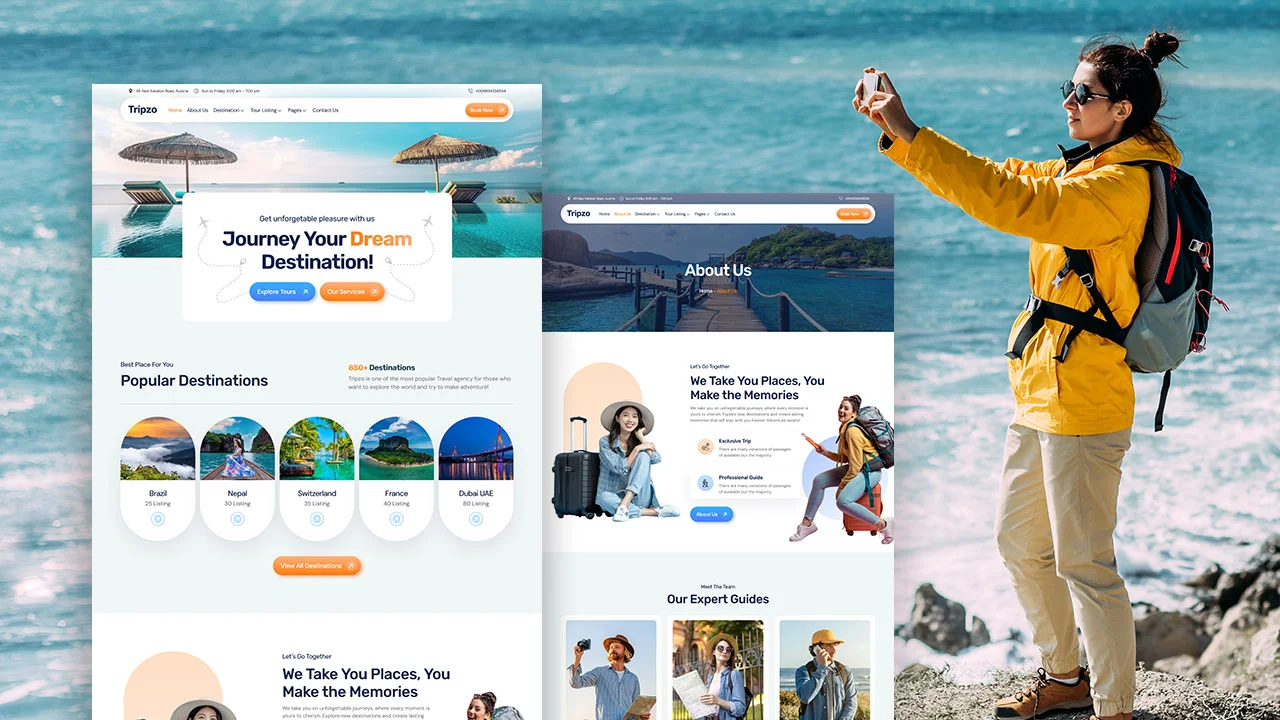 Tripzo – Tourism & Travel Agency Elementor Template Kit