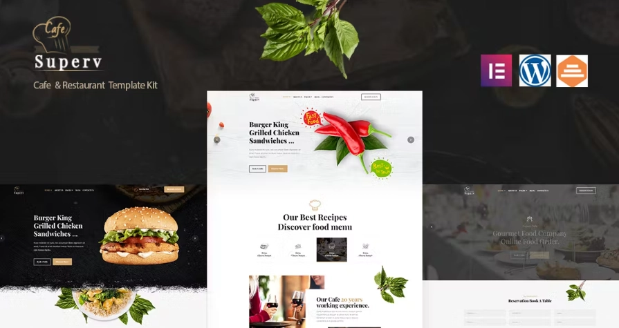 Superv Cafe – Restaurant Elementor Template