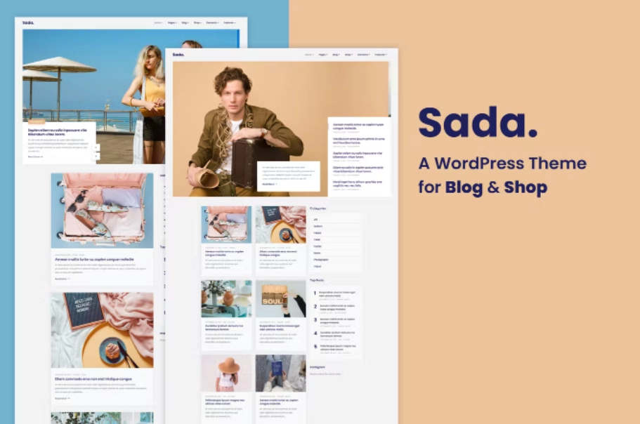 Sada – A WordPress Theme For Blog & Shop