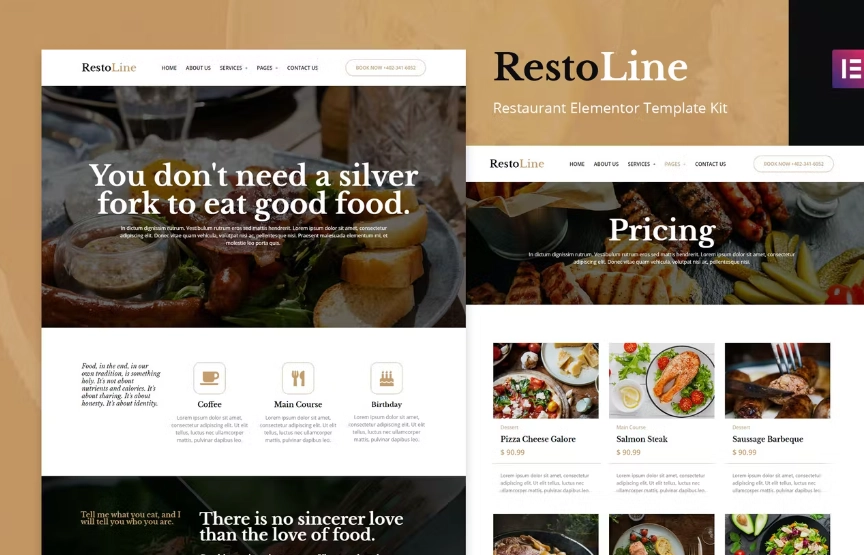 Restoline – Restaurant Elementor Template