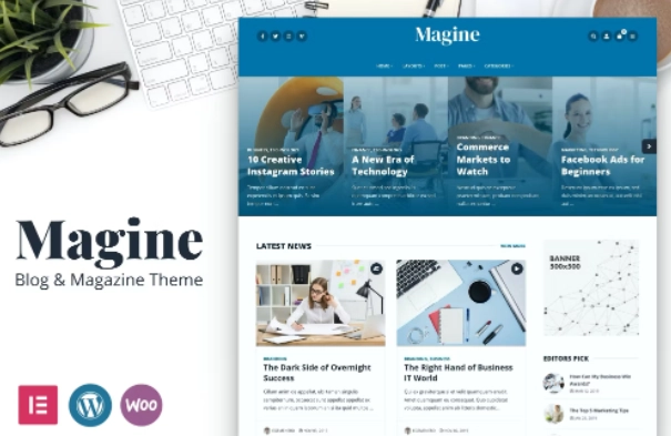 Magine – Business Blog WordPress Theme