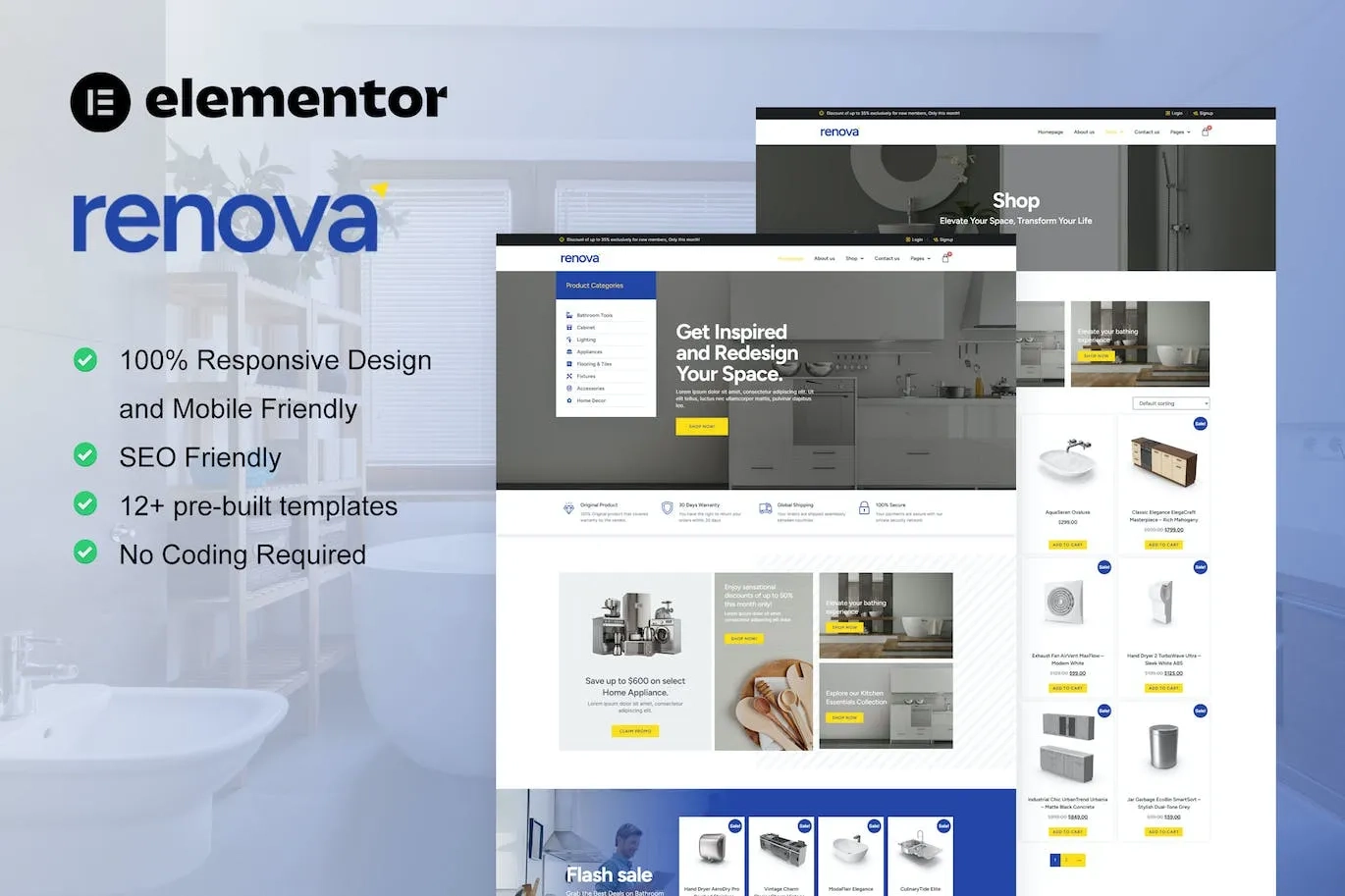 Renova – chen Bathroom & Renovation Supplies Store Elementor Pro Template Kit