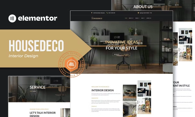 Housedeco – Interior Design Elementor Template