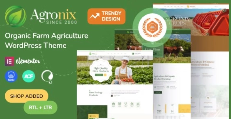 Agronix – Organic Farm Agriculture WordPress Theme