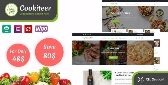 Cookiteer – Food & Recipe WordPress Theme