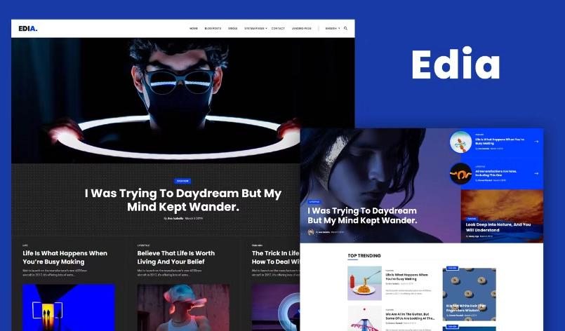Edia – Blog & Magazine Elementor Template