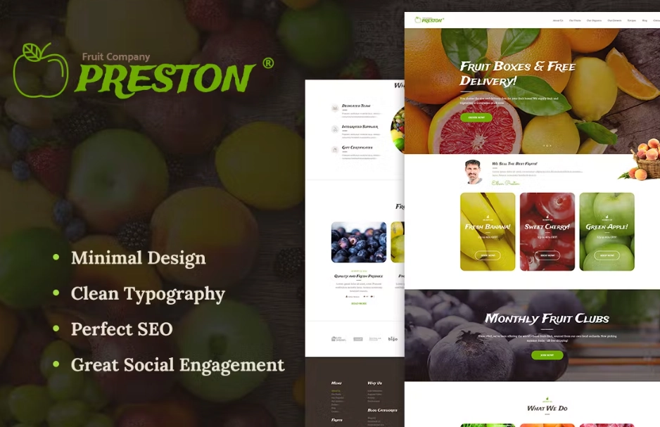 Preston – Organic Farming WordPress Theme