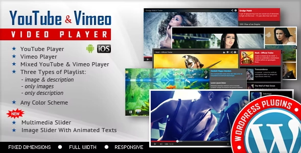 YouTube & Vimeo Video Player and Slider With Playlist WordPress Plugin
