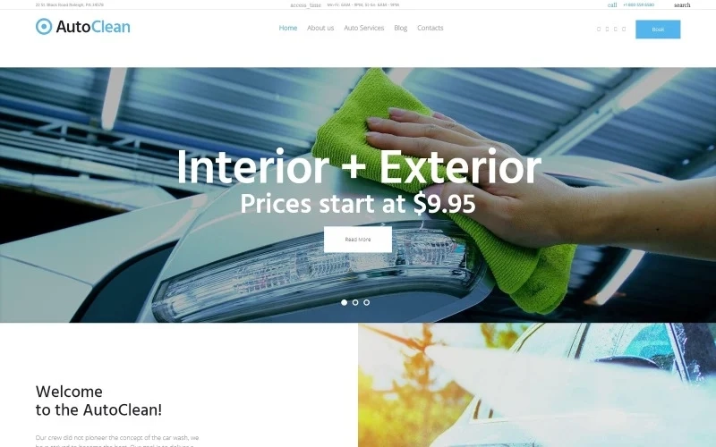 AutoClean – Car Wash & Car Repair WordPress Theme