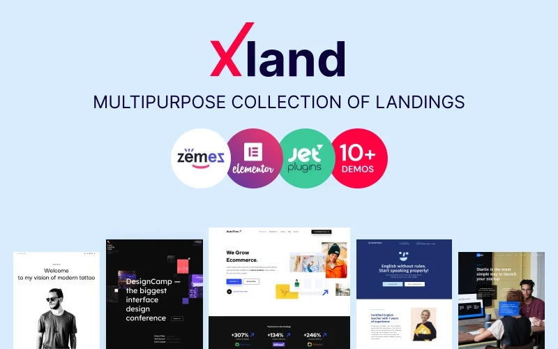 XLand – Multipurpose Collection of Landing Pages WordPress Theme