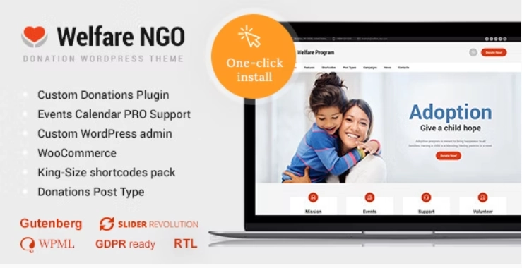 Welfare NGO – Nonprofit Organization Charity Theme