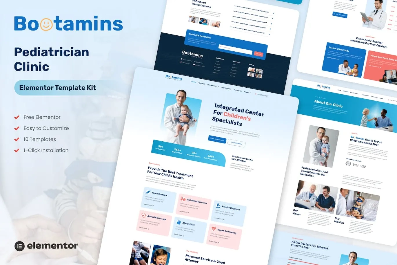 Bootamins – Pediatrician Clinic Template