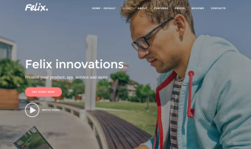 Felix. – App, WordPress Onepage Theme
