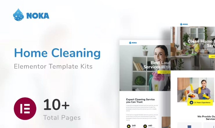 Noka – Cleaning Services Company Elementor Template