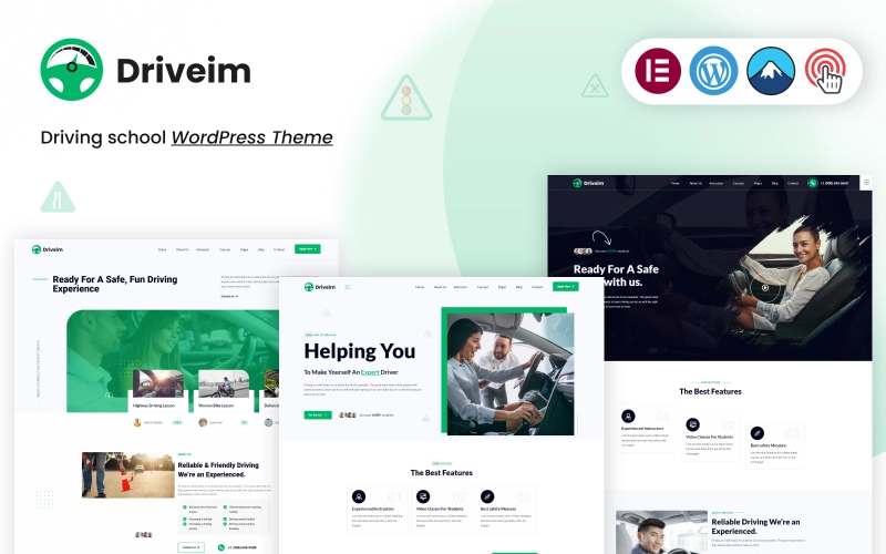 Driveim – An Exclusive Driving Training WordPress Theme for Driving Schools!