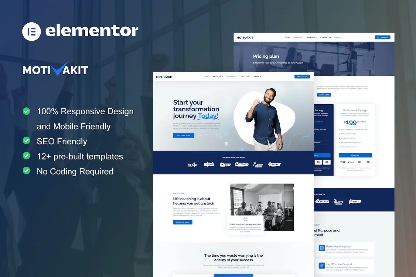 Motivakit – Life Coach & Motivator Elementor Template