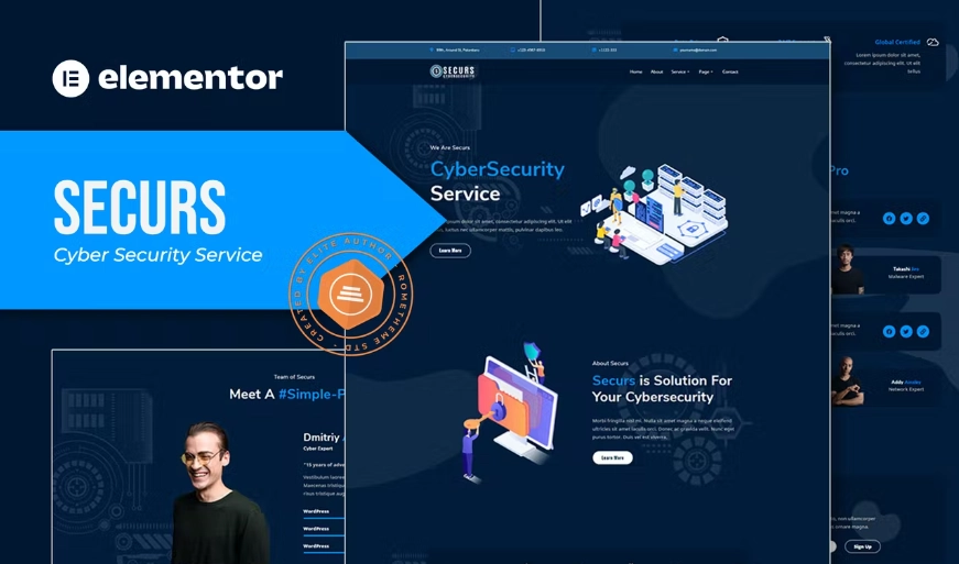 Securs – Cyber Security Service Elementor Template