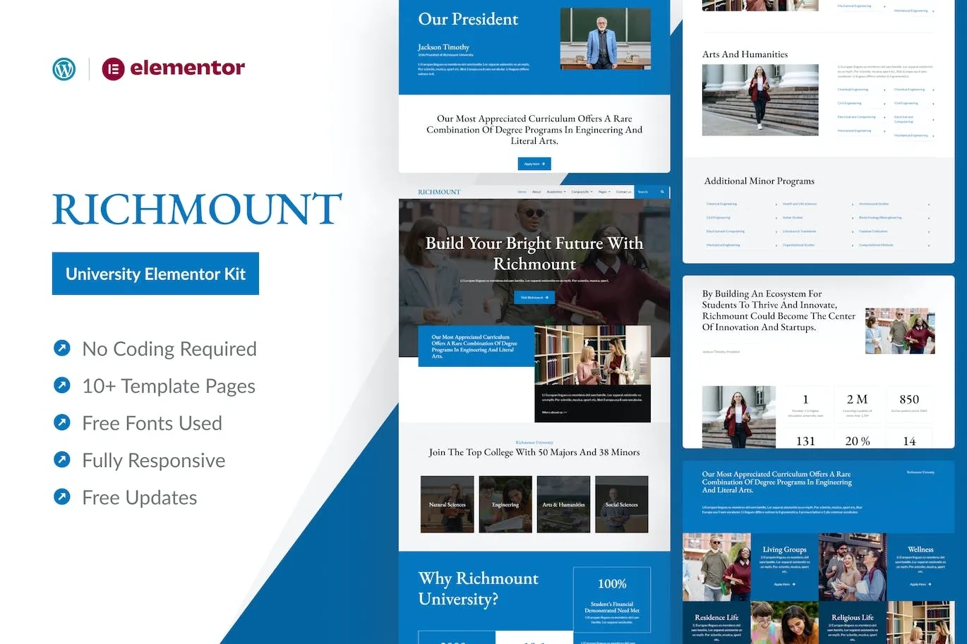 Richmount University – Education Elementor Pro Template
