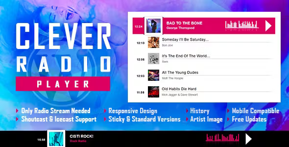 CLEVER HTML5 Radio Player With History