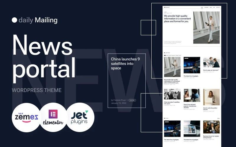 Daily Mailing – News Portal, TV Channel WordPress Theme