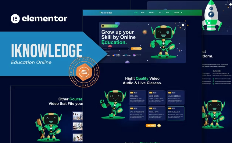 iKnowledge – Education Online & Learning Platform Elementor Template