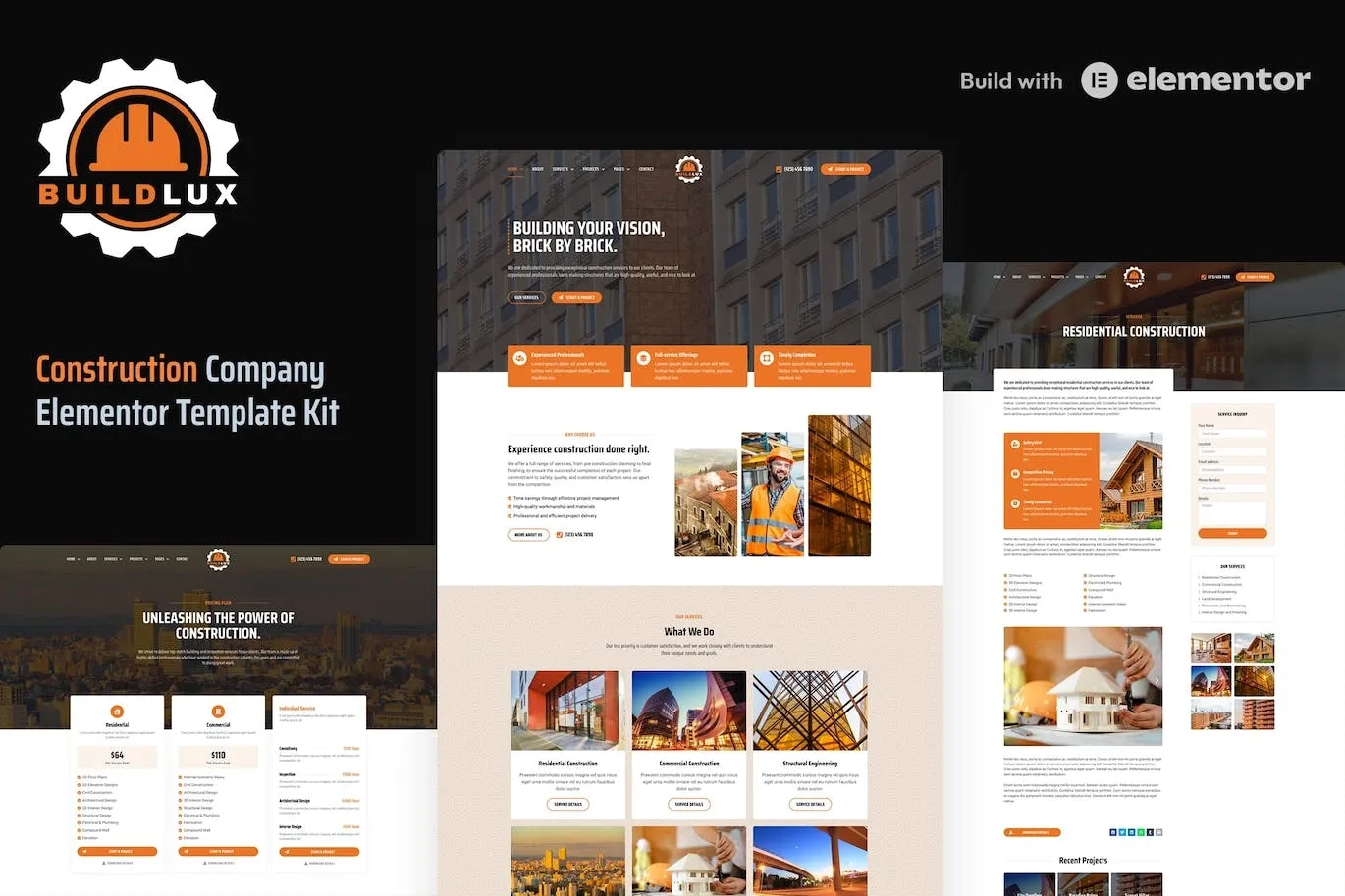 Buildlux – Construction Elementor Pro Template