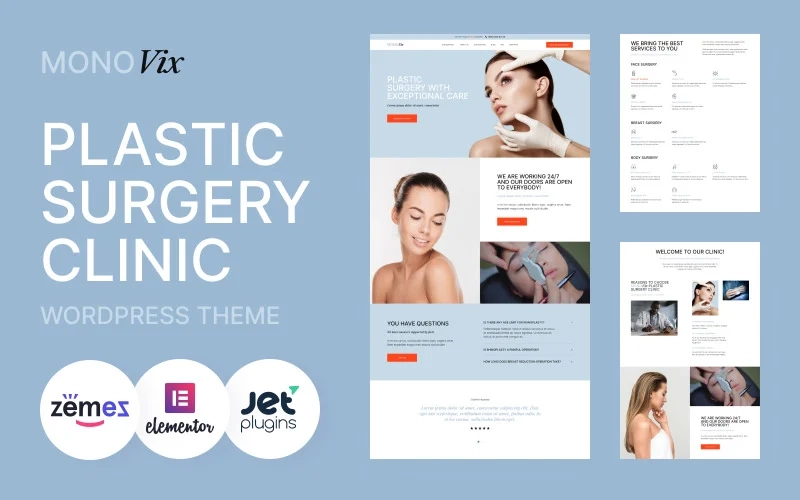 MonoVix – Plastic Surgery Clinic WordPress Theme