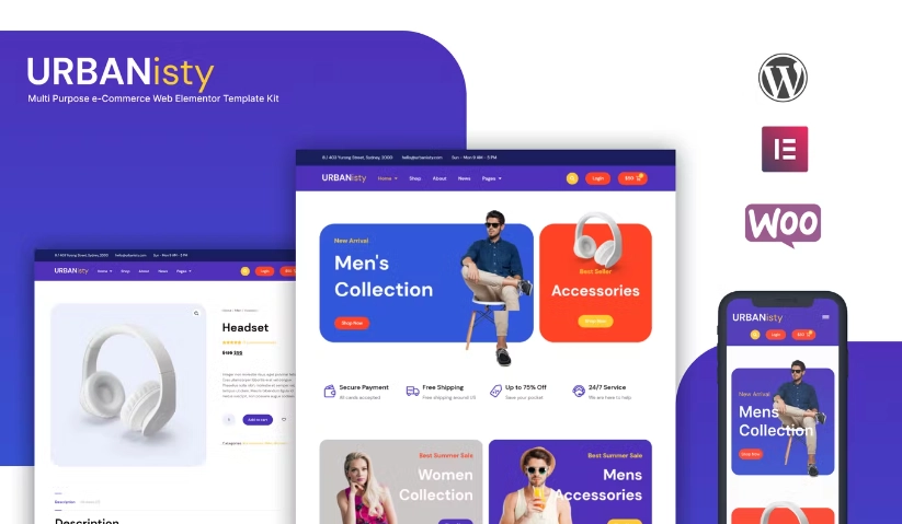 Urbanisty – A Multi-purpose eCommerce Elementor Template
