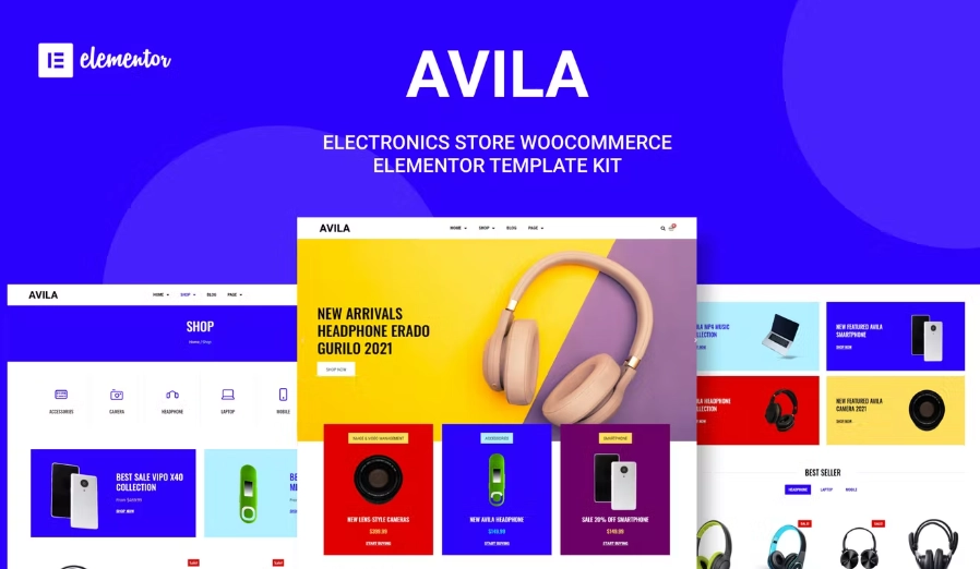 Avila – Electronic WooCommerce Elementor Template