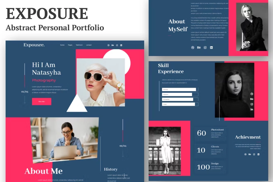 Exposure – Personal Portfolio Elementor Template