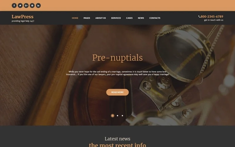 LawPress – Law Firm Responsive WordPress Theme