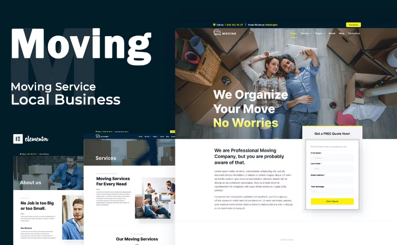 Moving Service – Local Business Elementor Template