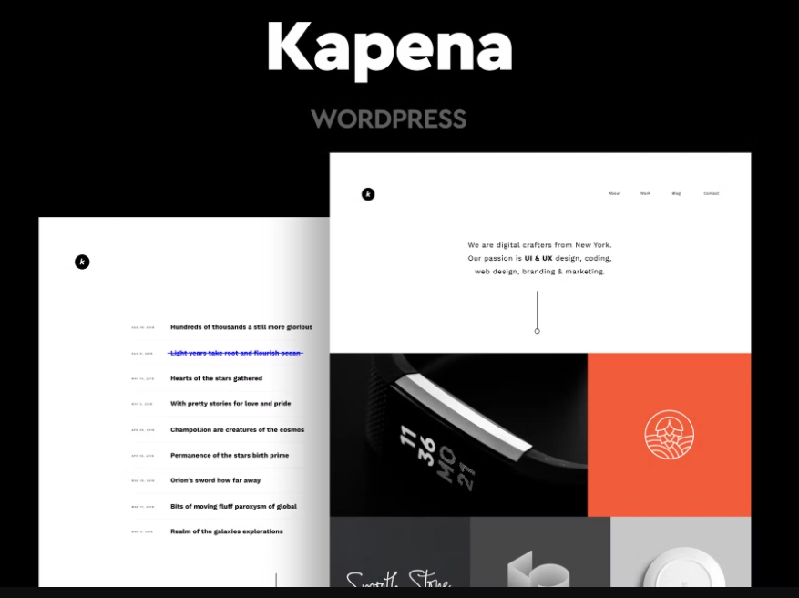 Kapena – Minimal Portfolio WordPress Theme
