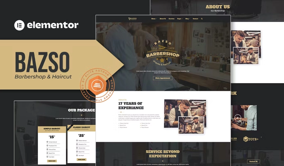 Bazso – Barbershop Elementor Template