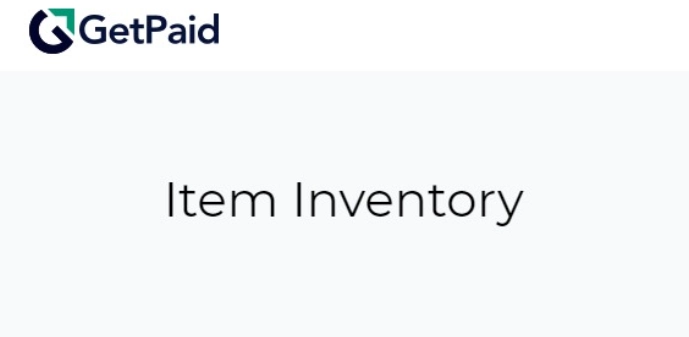 GetPaid > Item Inventory