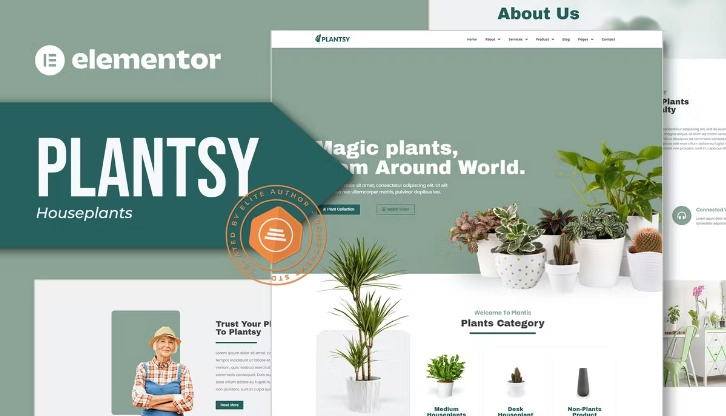 Plantsy – Houseplants Elementor Template