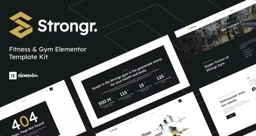 Strongr – Fitness & Gym Elementor Template