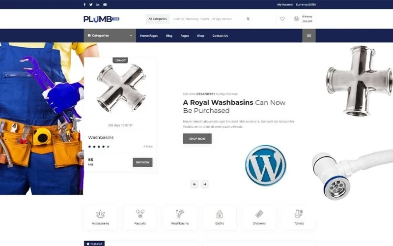 Plumbing Hub – Plumbing Shop WordPress Theme